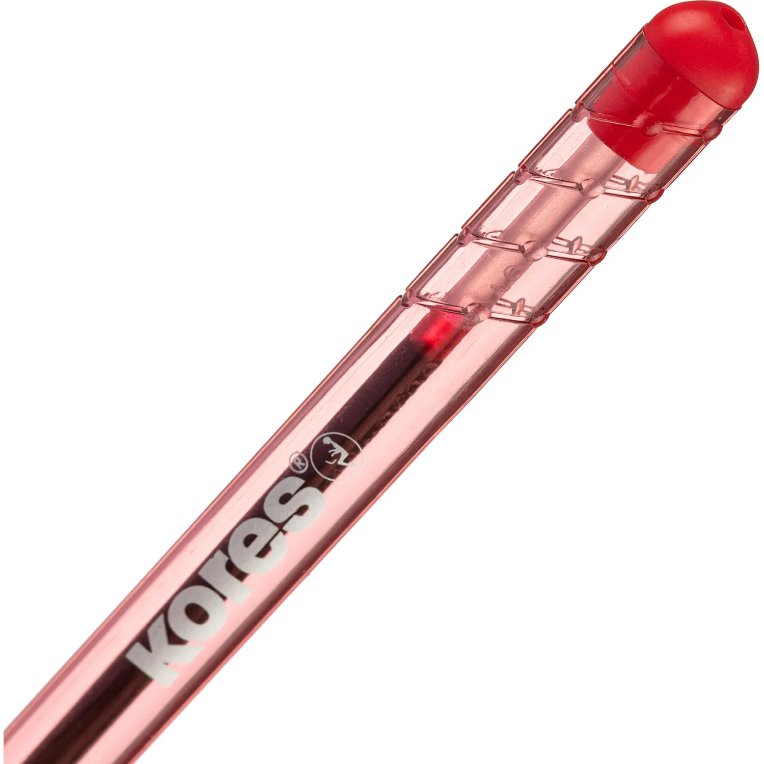 Ручка шариковая неавтомат. KORES К1 0,7ммтреуг.корп4шт/бл сн/чр/кр/зл - фото 6