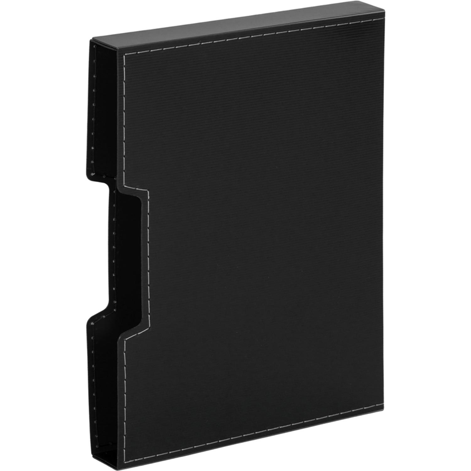 Папка файловая на 80 файлов в коробе черный - фото 2