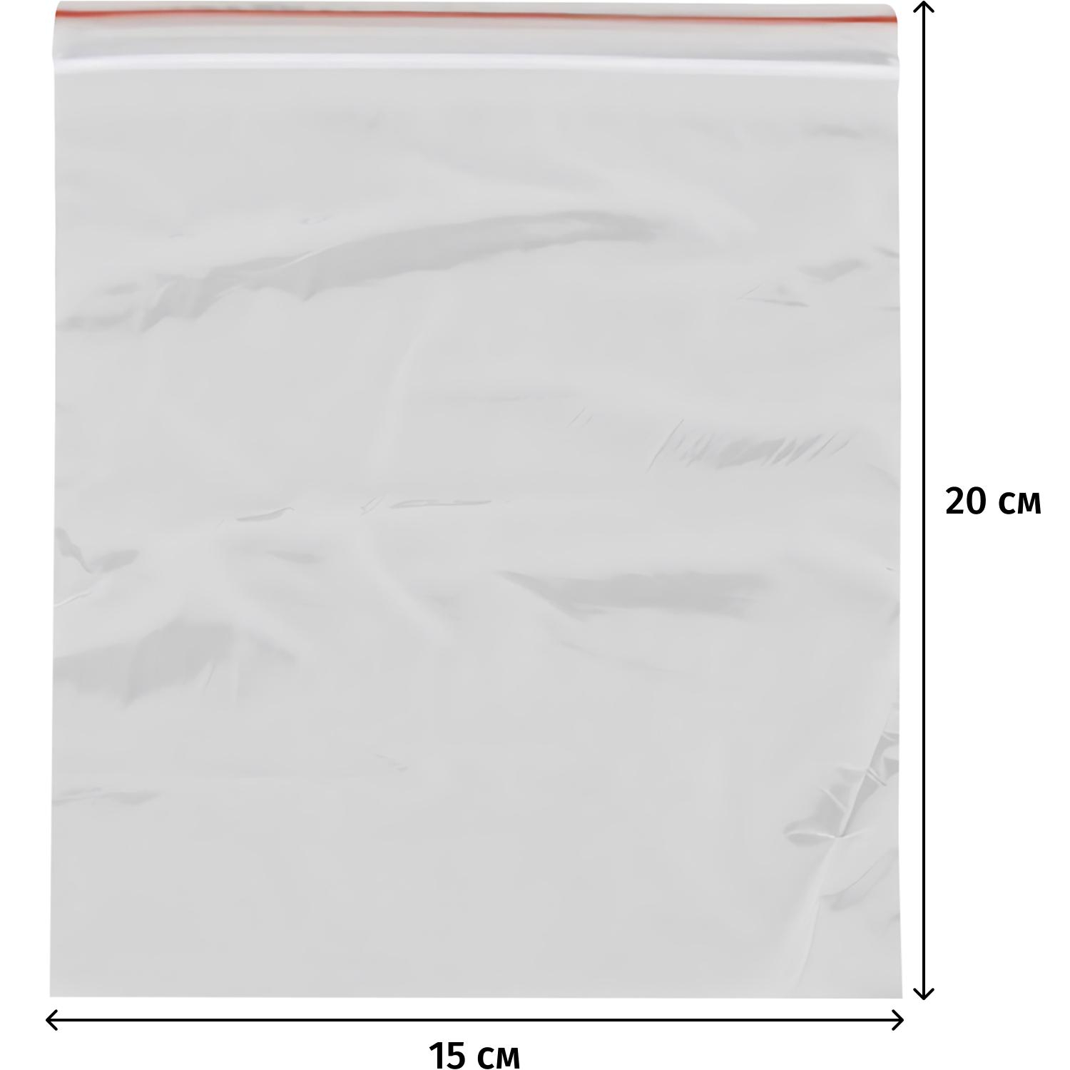 Пакет с замком (Zip Lock) 15 х 20 см, 35 мкм, 100 шт/уп Пакет с замком (Zip Lock) 15 х 20 см, 35 мкм, 100 шт/уп - фото 2