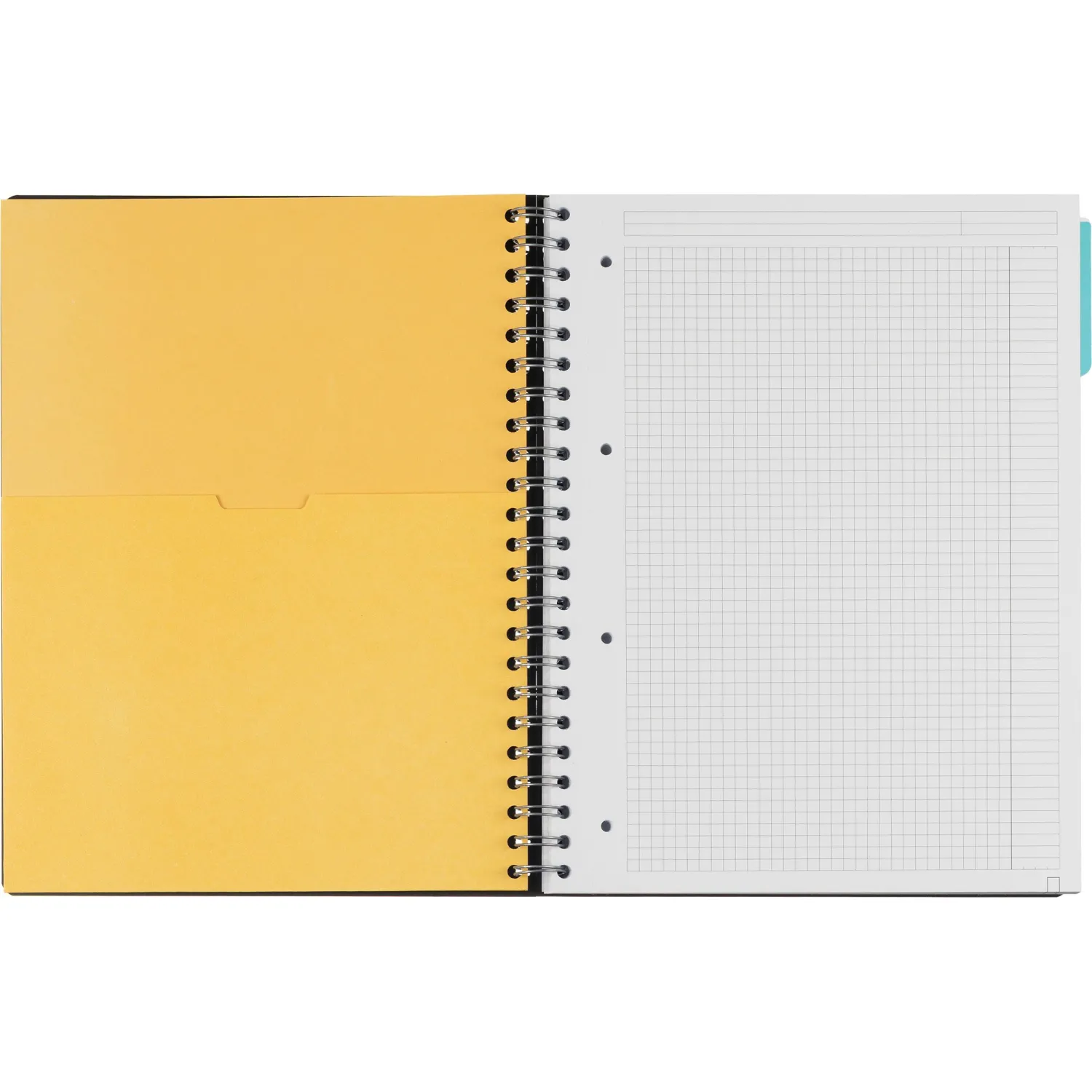 Бизнес-тетрадь SMARTBOOK А4 120л. клетка,спир,микроп,разд,карм,сер-бирюз - фото 6