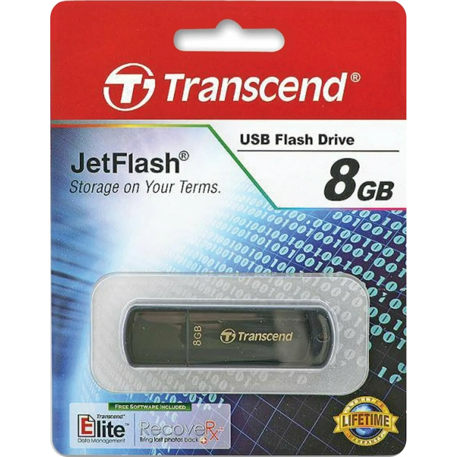 Флеш-память Transcend JetFlash 350, 8Gb, USB 2.0, чер, TS8GJF350 - фото 5
