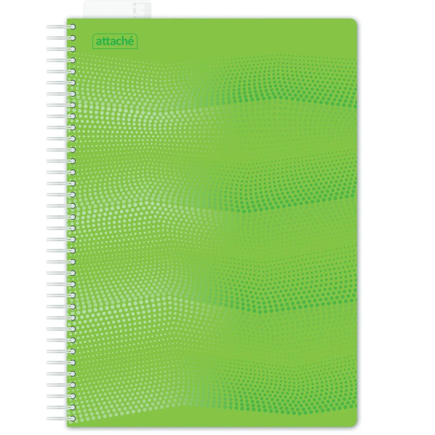 Бизнес-тетрадь WAVES А4 100л. ATTACHE клет,спир,пласт,заклад,цв.зеленый - фото 1