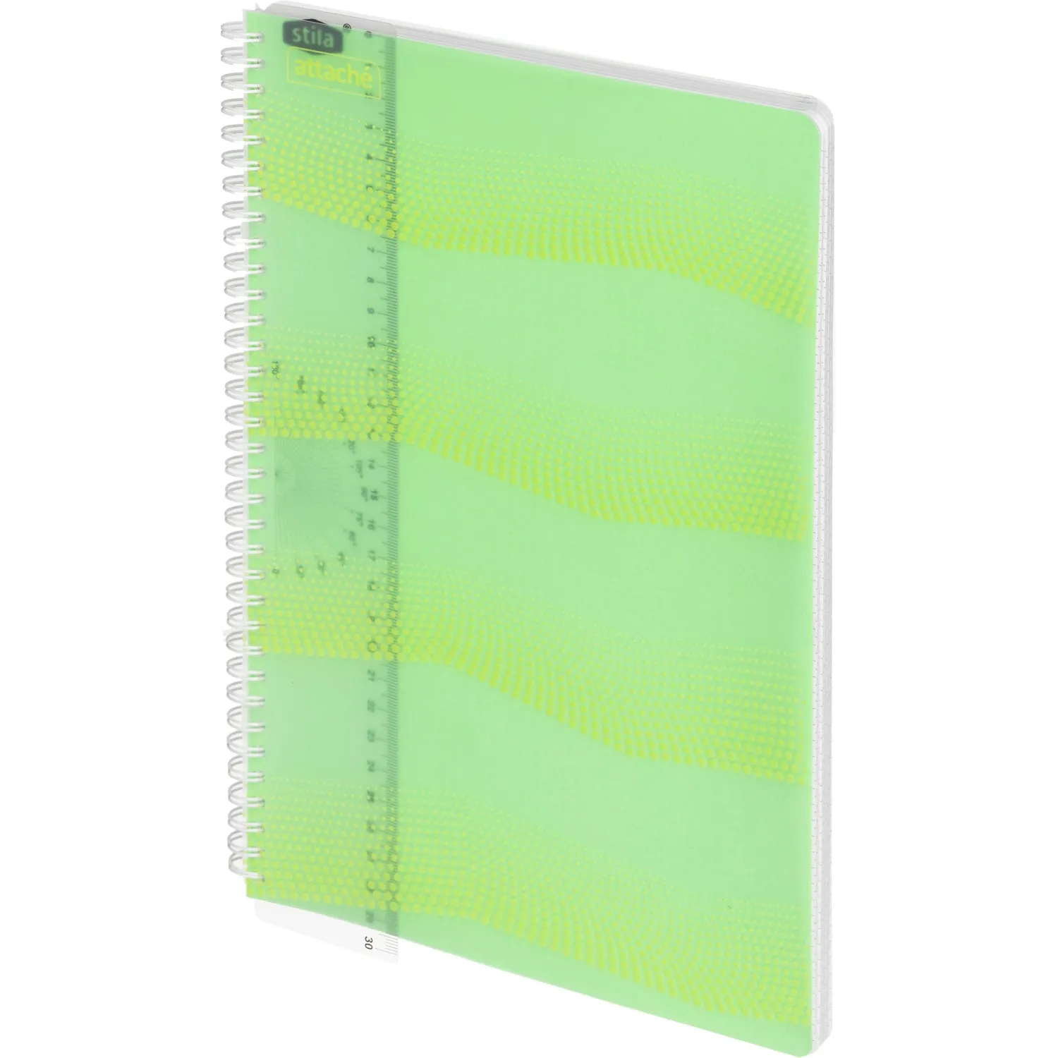 Бизнес-тетрадь WAVES А4 100л. ATTACHE клет,спир,пласт,заклад,цв.зеленый - фото 2
