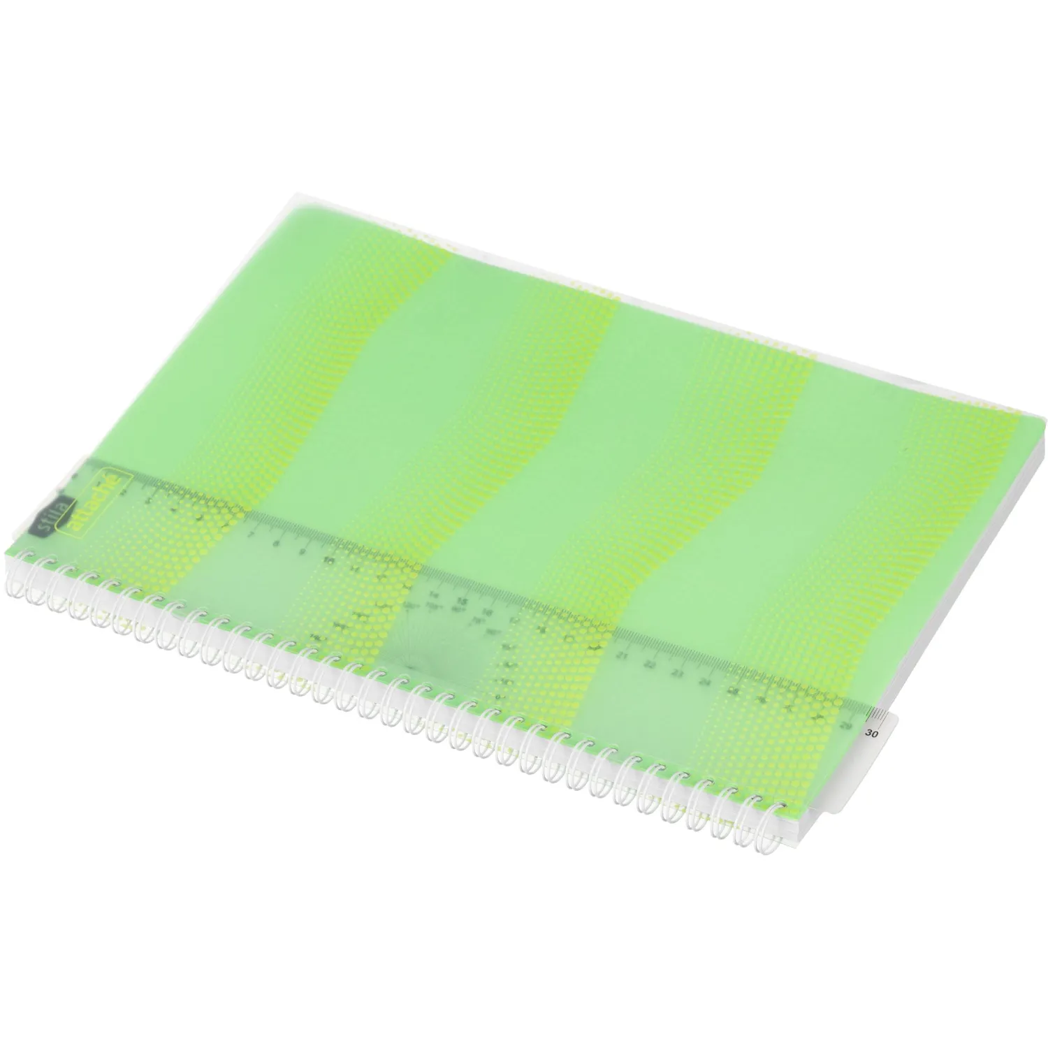 Бизнес-тетрадь WAVES А4 100л. ATTACHE клет,спир,пласт,заклад,цв.зеленый - фото 4