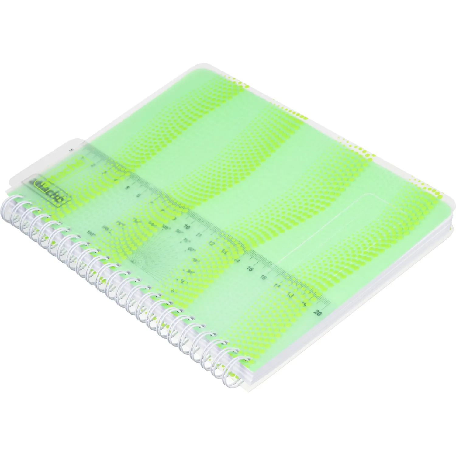 Бизнес-тетрадь WAVES А5 100л. ATTACHE клет,спир,пласт,заклад,цв.зеленый - фото 4