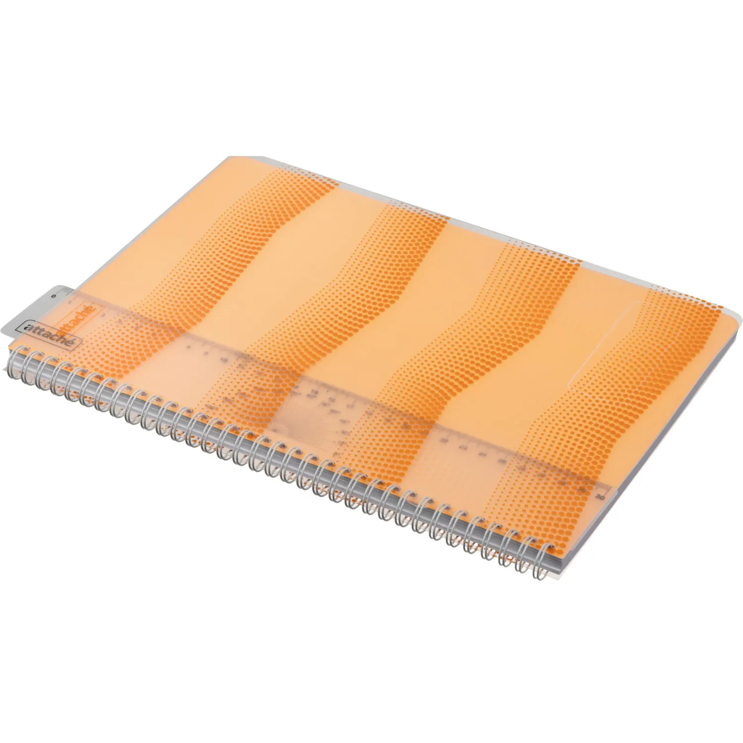 Бизнес-тетрадь WAVES А4 100л. ATTACHE клет,спир,пласт,заклад,цв.оранжевый - фото 4