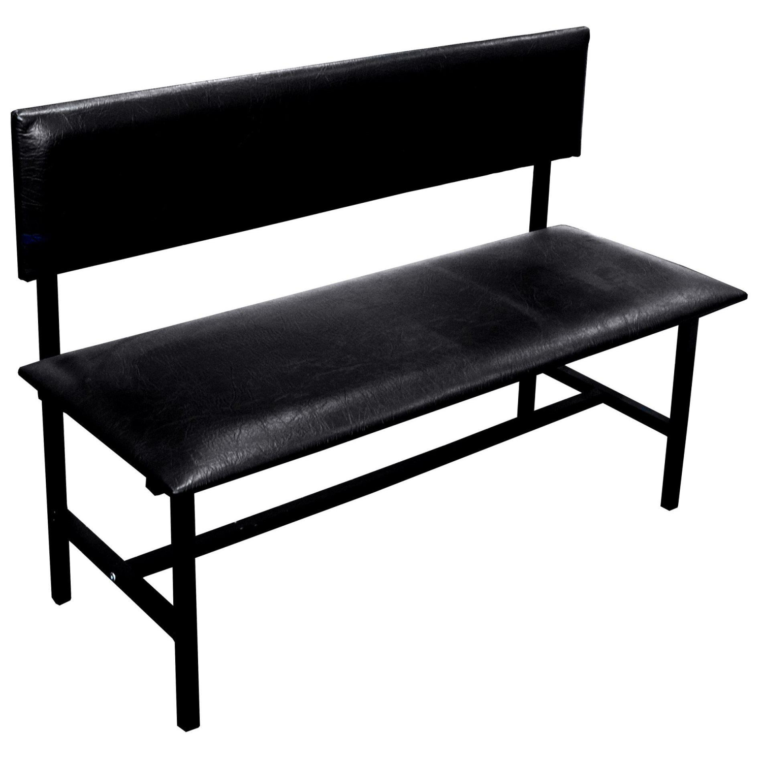 Банкетка UD_со спинкой Берта+ БМ-6 1500 карк. черн к/з- - фото 1