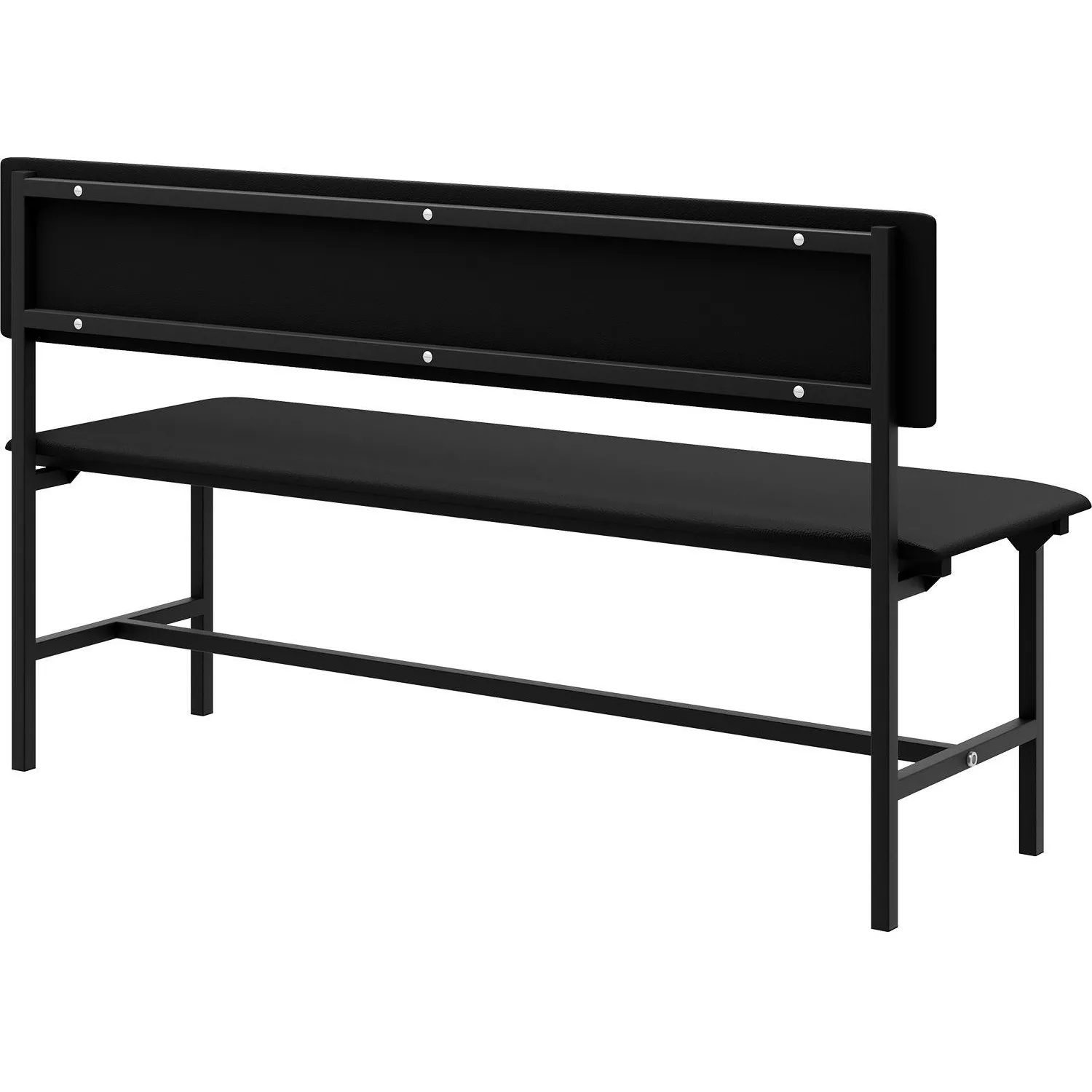 Банкетка UD_со спинкой Берта+ БМ-6 1500 карк. черн к/з- - фото 4