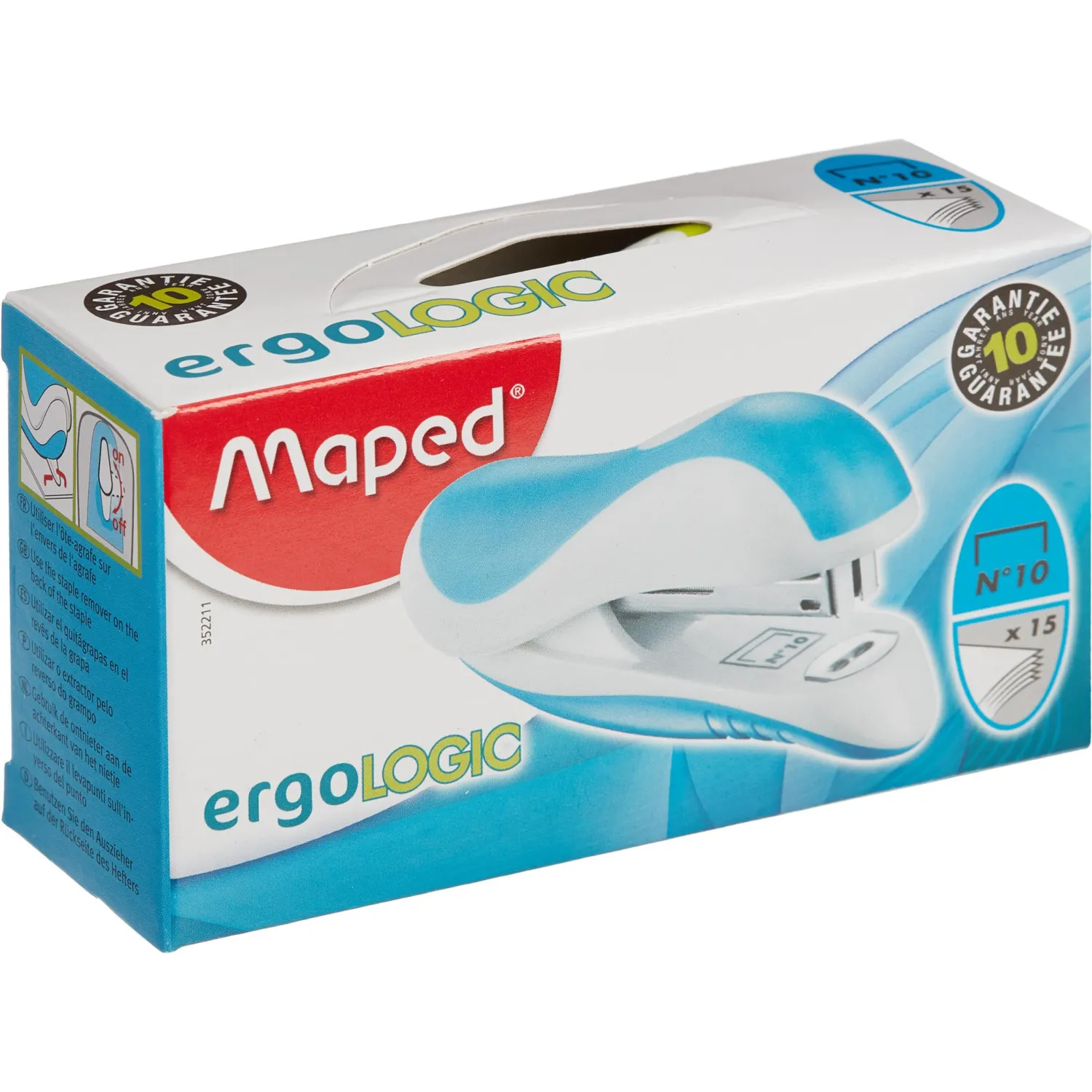 Степлер Maped ERGOLOGIC до 15 листов,№10,антистеплер,ассорти,352211 - фото 5