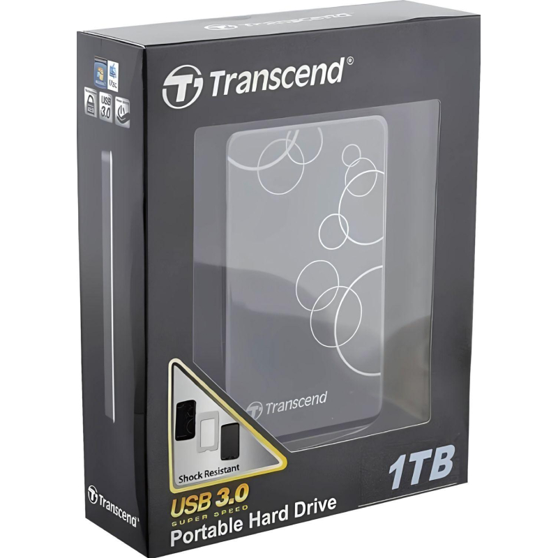 Портативный HDD Transcend StoreJet 25A3 1Tb 2.5, USB 3.1, черн, TS1TSJ25A3K - фото 4
