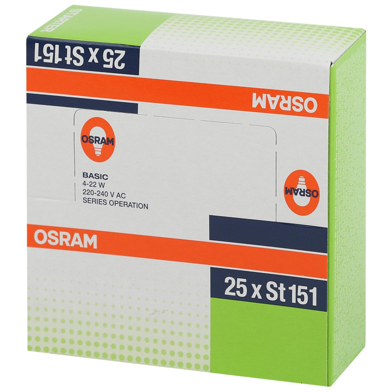 Стартер для люминесц. ламп Osram ST 151 4-22W 230V 25 шт./уп. - фото 4
