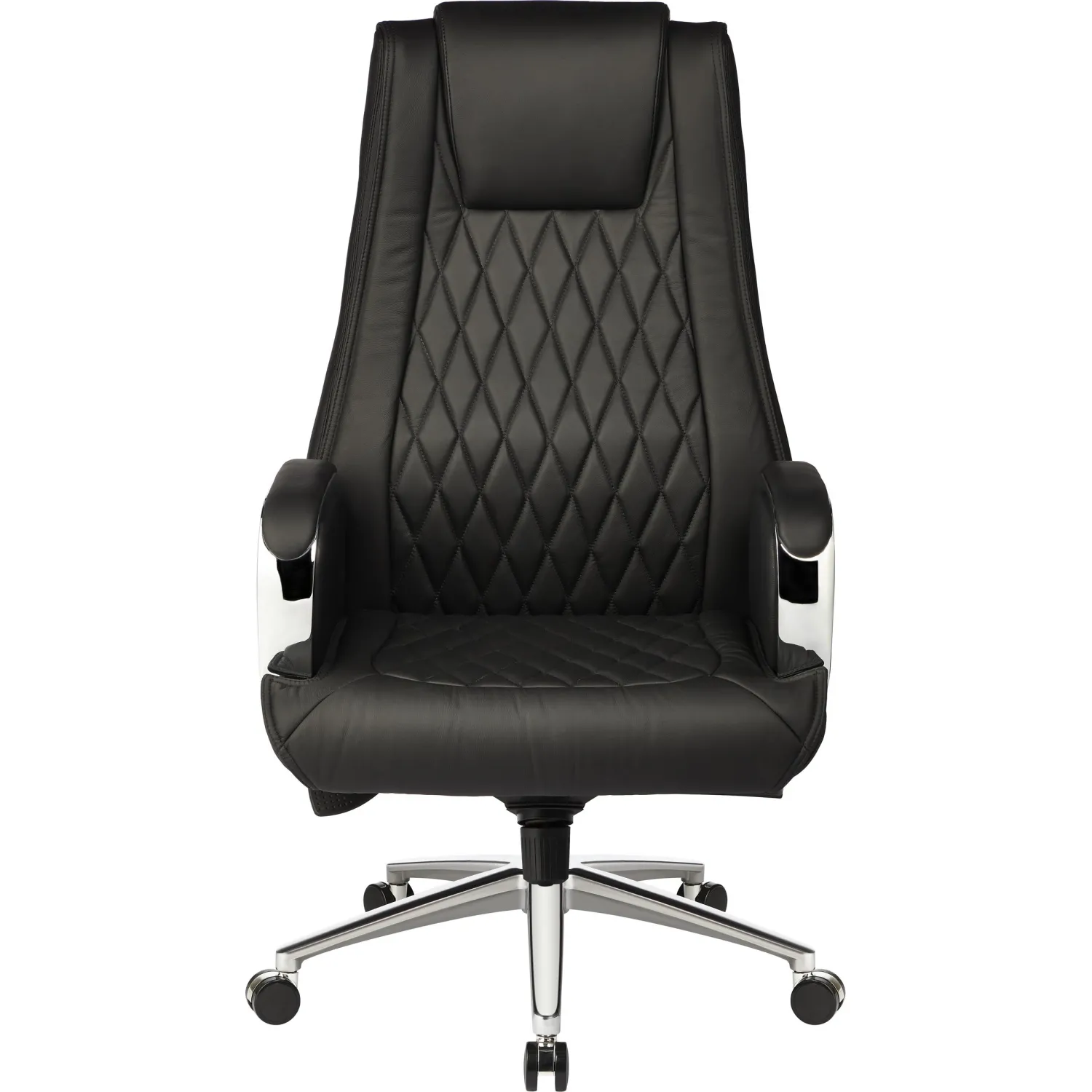 Кресло BN_Jl_Руководителя Echair-518 ML кожа черная, хром - фото 2