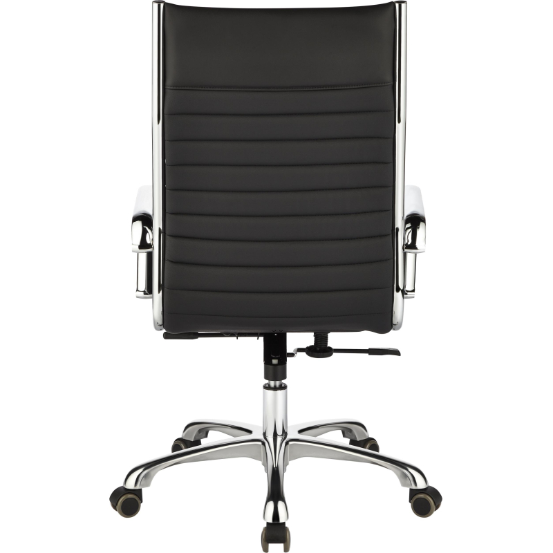 Кресло BN_Jl_Руководителя EChair-704 TL кожа черная, хром - фото 6