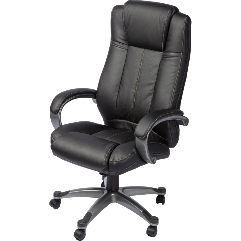 Кресло BN_Dp_Руководителя EChair-604 RT рецикл.кожа черная, - фото 1