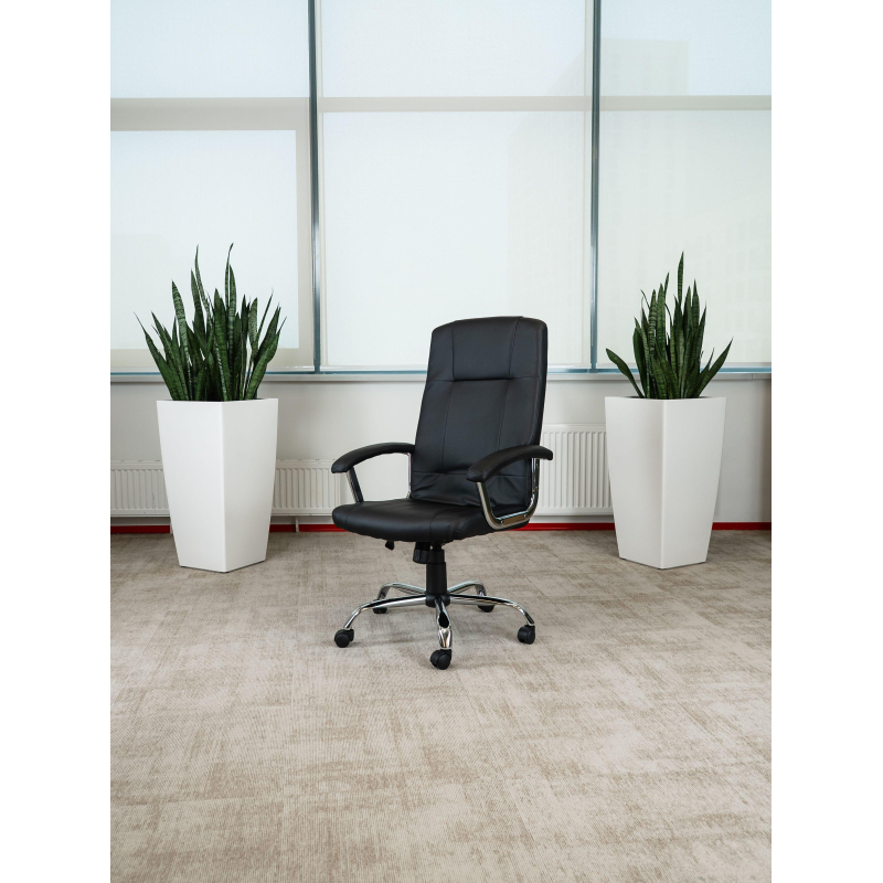 Кресло BN_Dp_Руководителя EChair-524 TPU к/з черный, хром - фото 8