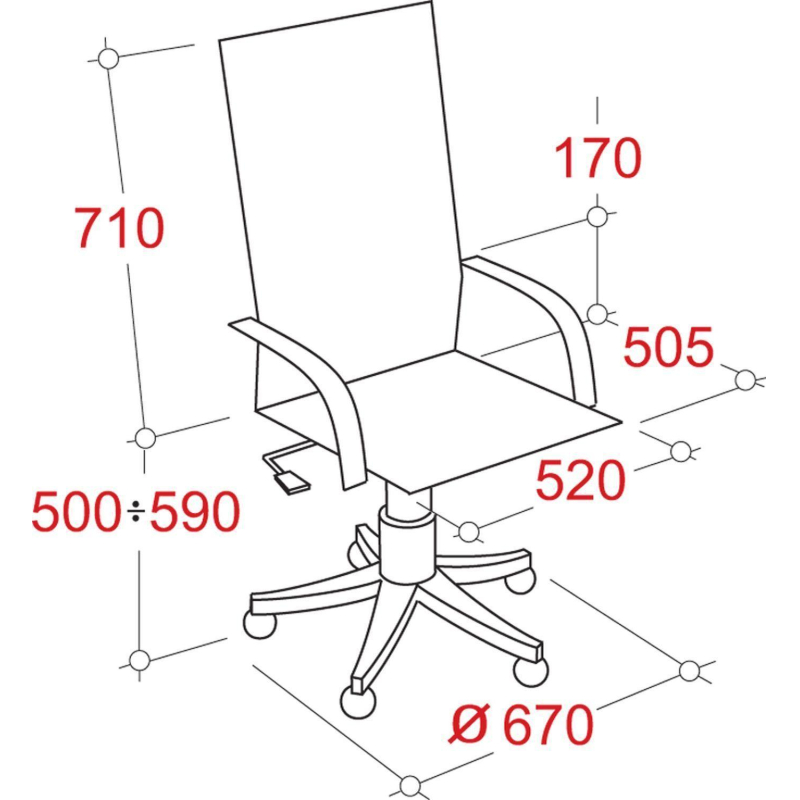 Кресло BN_Dp_Руководителя EChair-524 TPU к/з черный, хром - фото 11