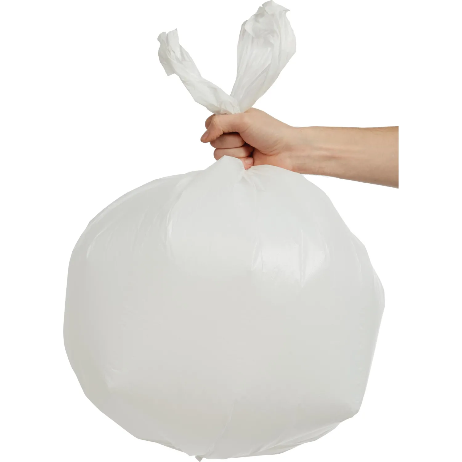 Мешки для мусора ПНД 60л 10мкм 20шт/рул бел 60x90см с ручками Luscan - фото 3