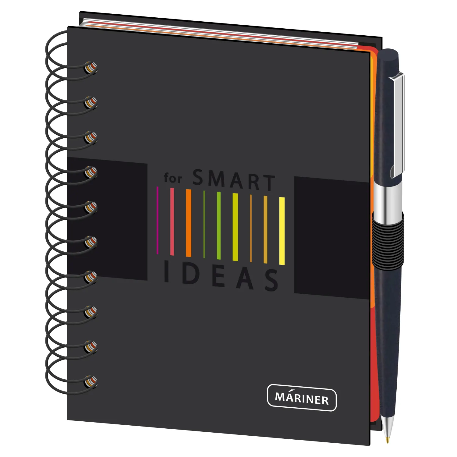 Бизнес-тетрадь Wisdom 7,А6,120л,100х140, 3 разд,рез под руч,клет,рад3,0007 - фото 2