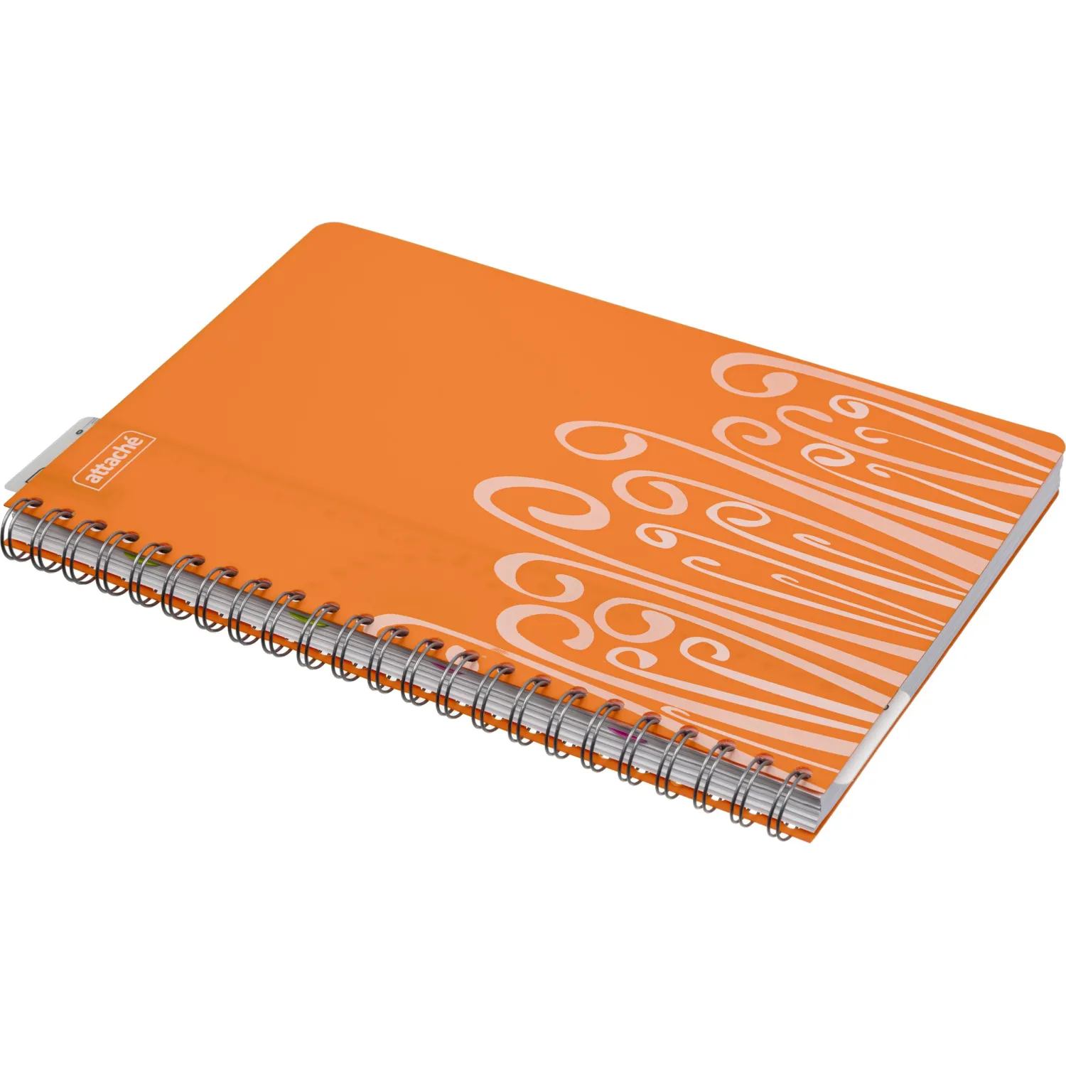 Бизнес-тетрадь А4,140 л,пласт обл, с разд,спир,ATTACHE FANTASY,оранж - фото 4