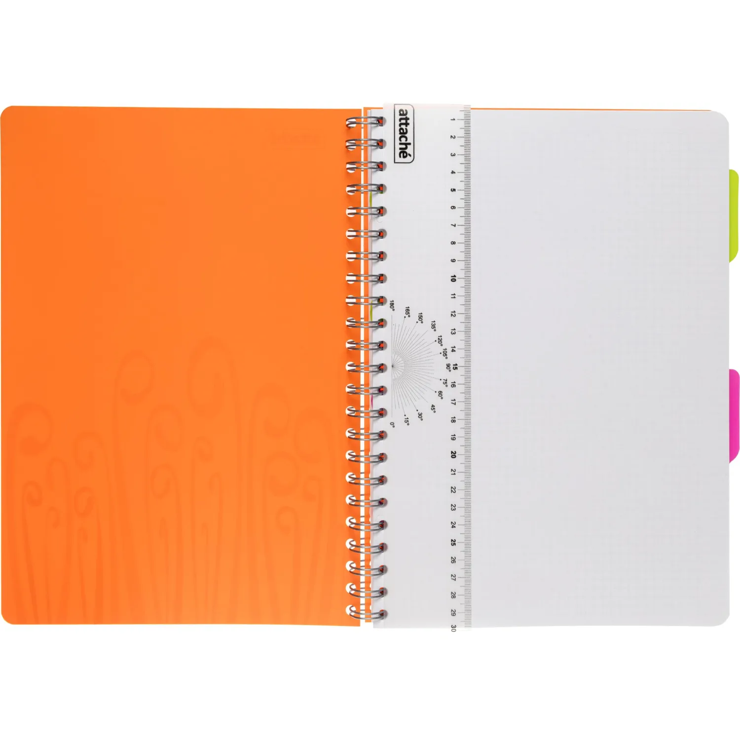 Бизнес-тетрадь А4,140 л,пласт обл, с разд,спир,ATTACHE FANTASY,оранж - фото 5
