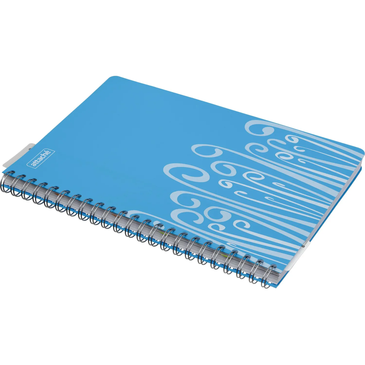 Бизнес-тетрадь А4,140 л,пласт обл, с разд,спир,ATTACHE FANTASY,голуб - фото 4