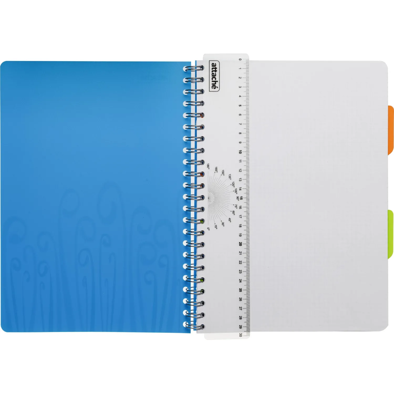 Бизнес-тетрадь А4,140 л,пласт обл, с разд,спир,ATTACHE FANTASY,голуб - фото 5