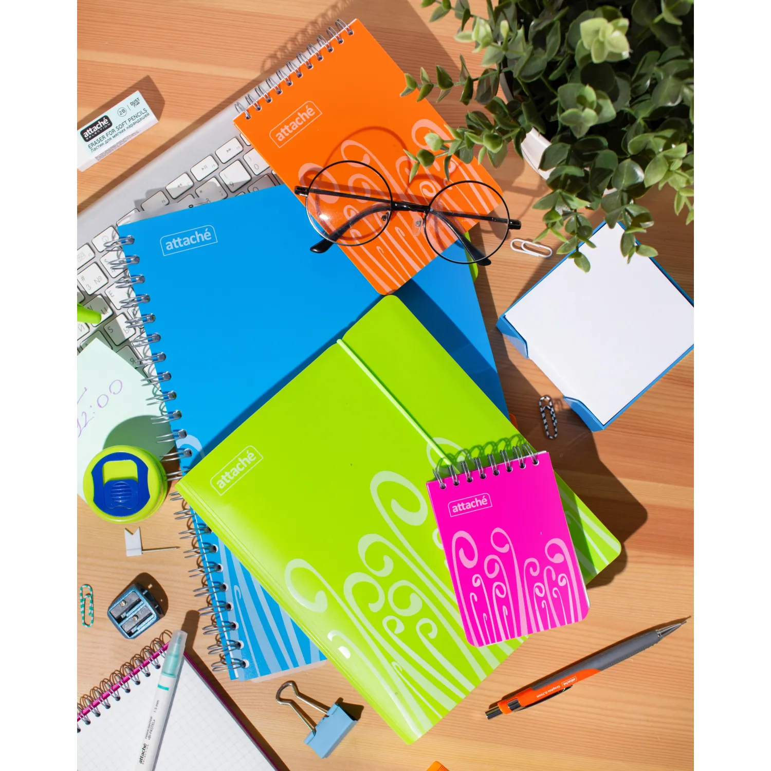 Бизнес-тетрадь А4,140 л,пласт обл, с разд,спир,ATTACHE FANTASY,голуб - фото 11