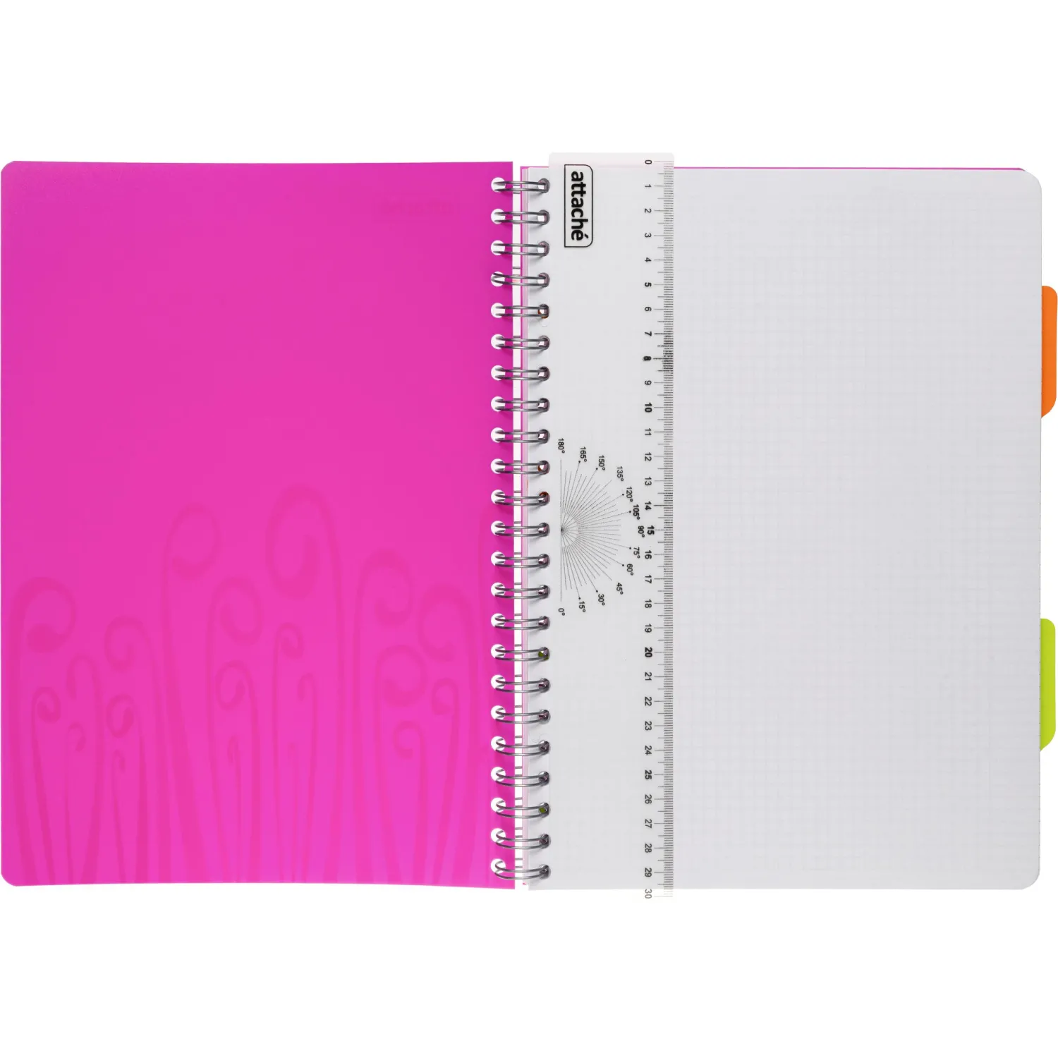 Бизнес-тетрадь А4,140 л,пласт обл, с разд,спир,ATTACHE FANTASY,розов - фото 5