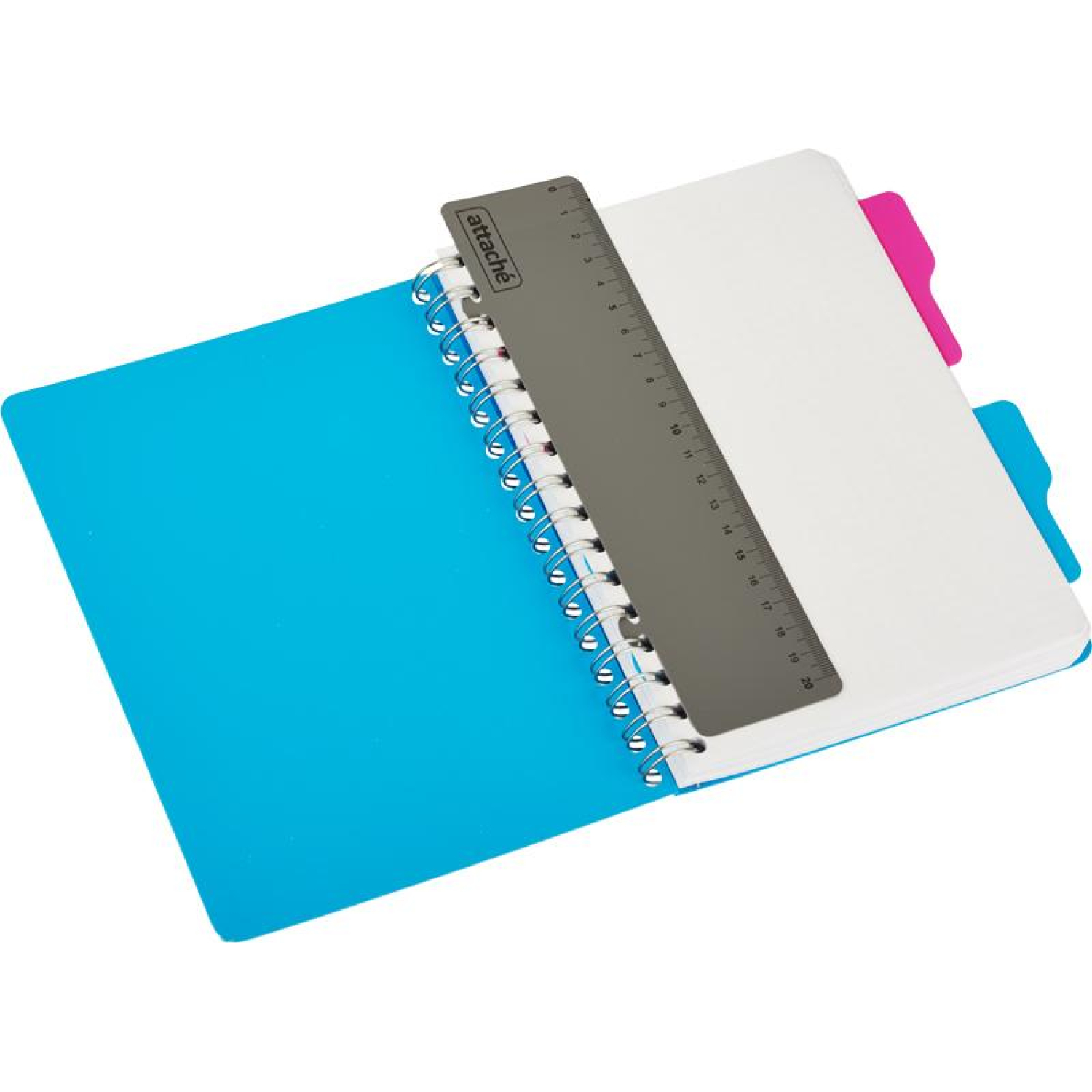 Бизнес-тетрадь А5,140 л,пласт обл, с разд,спир,ATTACHE FANTASY,голуб - фото 4