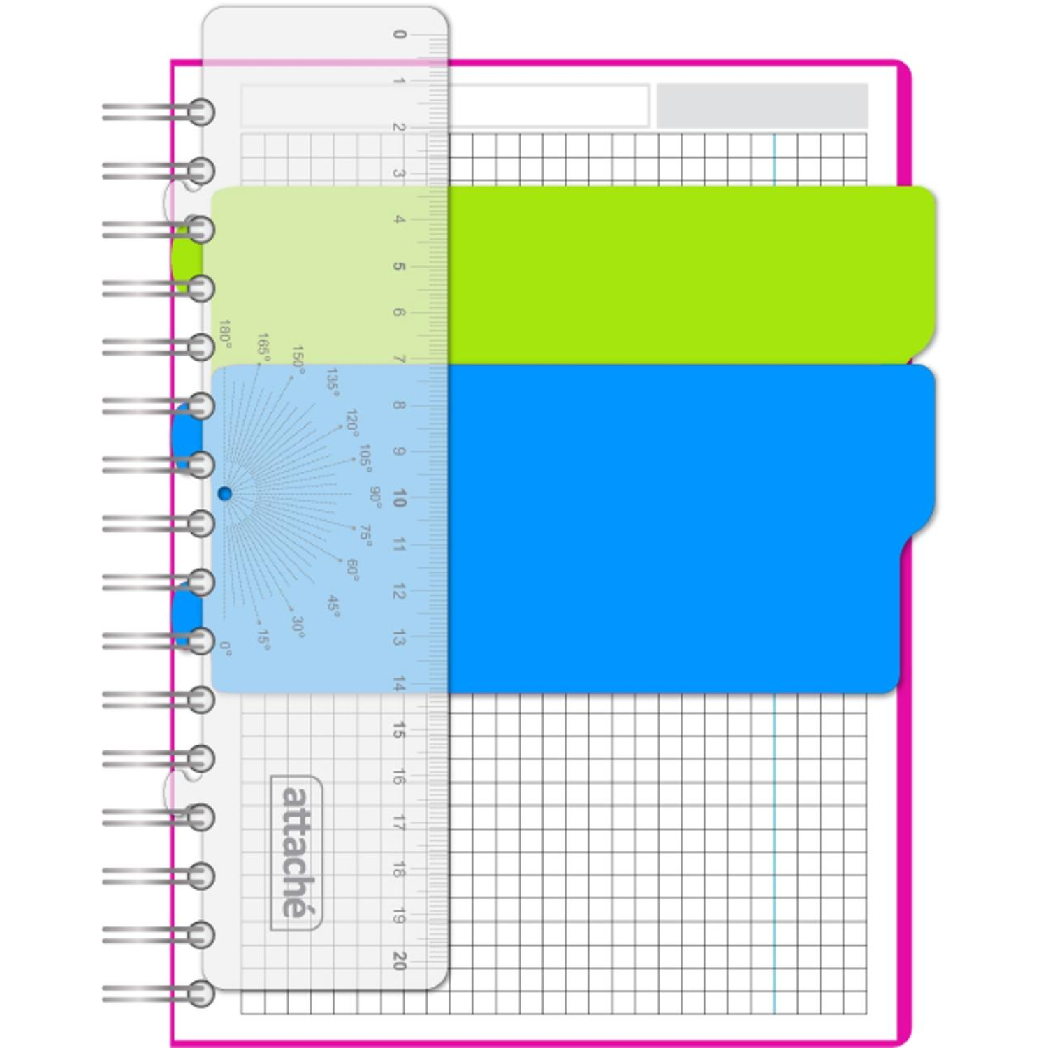 Бизнес-тетрадь А5,140 л,пласт обл, с разд,спир,ATTACHE FANTASY,розов - фото 2