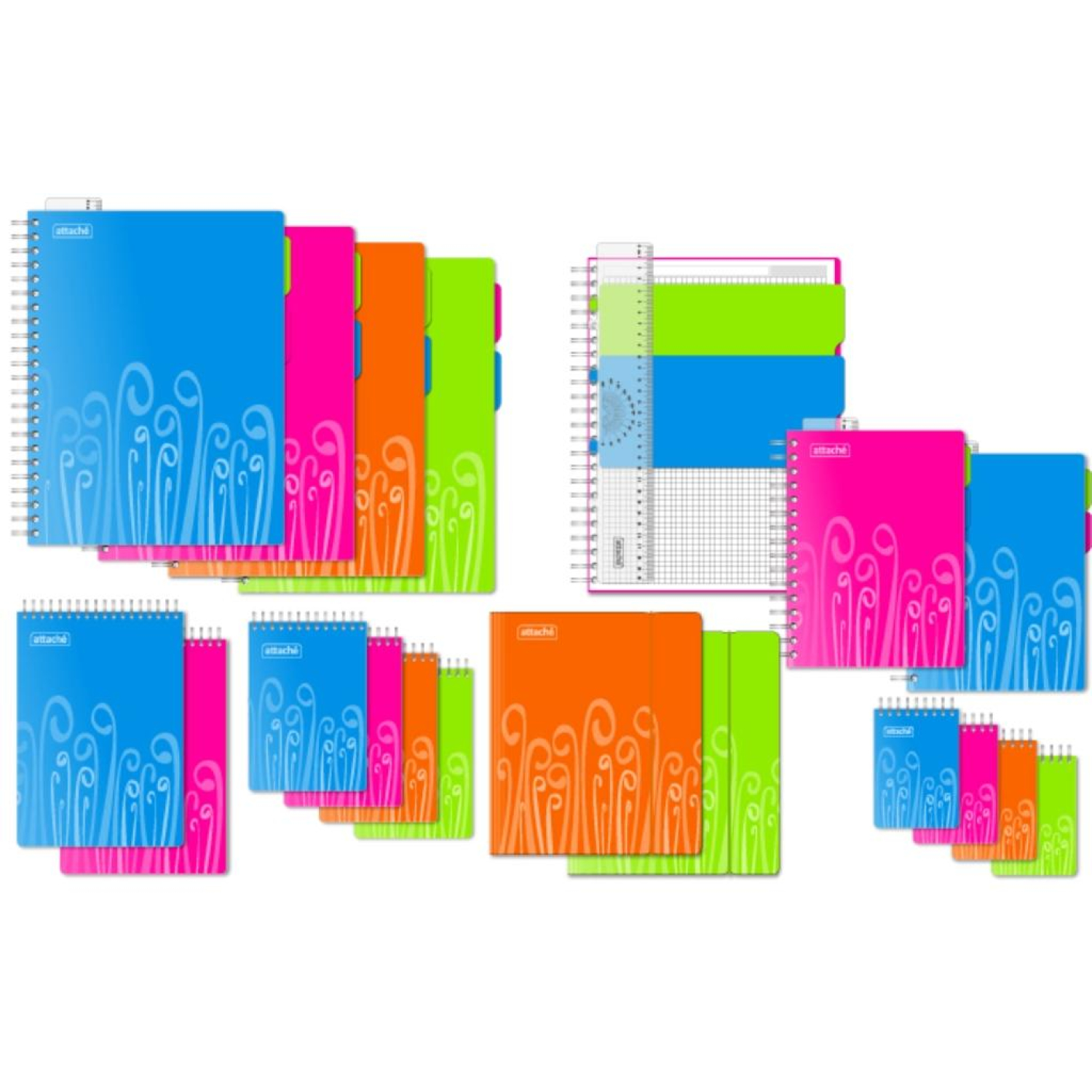 Бизнес-тетрадь А5,140 л,пласт обл, с разд,спир,ATTACHE FANTASY,розов - фото 3