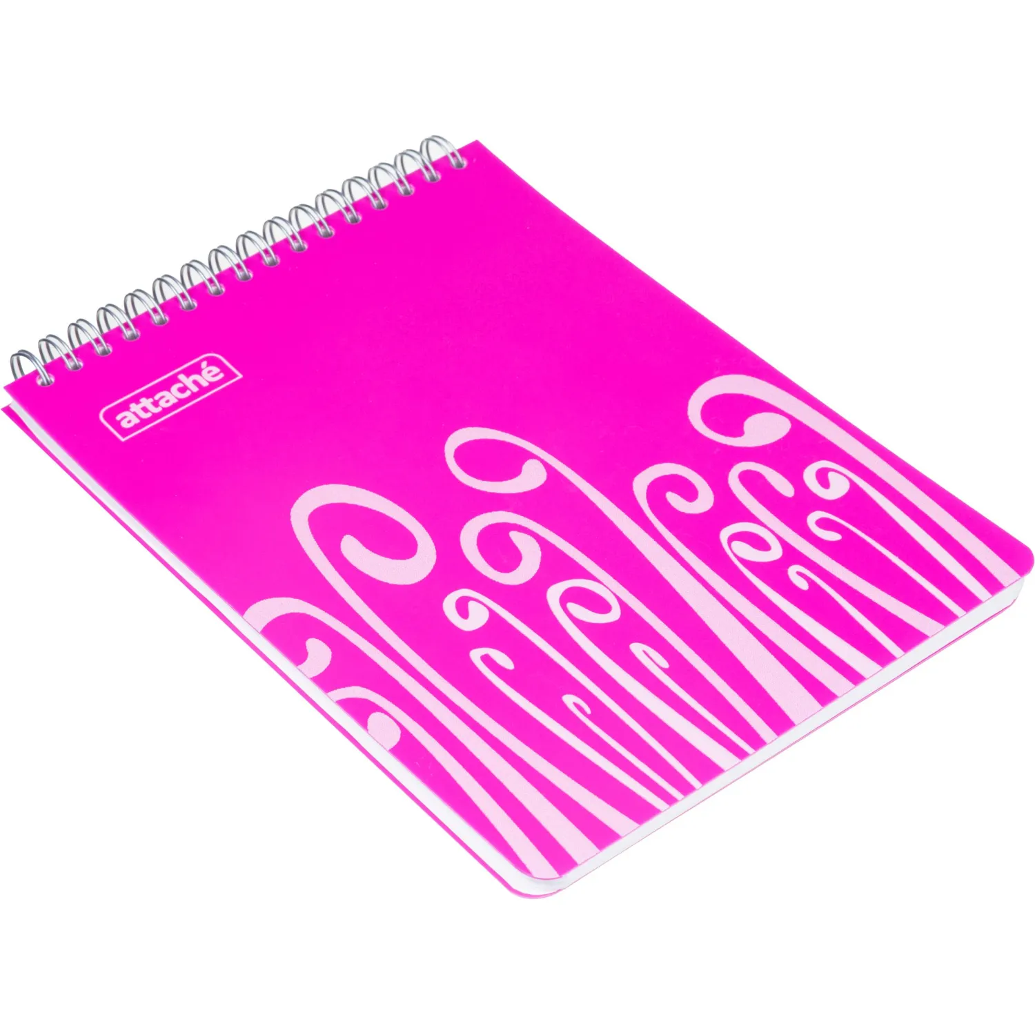 Блокнот А5,пласт обл,80л, ATTACHE FANTASY,розов - фото 4