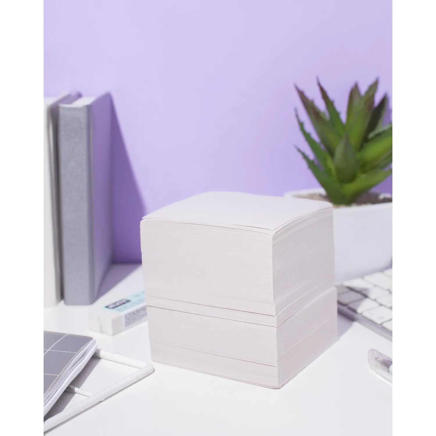 Блок для записей запасн. 9х9х9 белый 65 г - фото 5