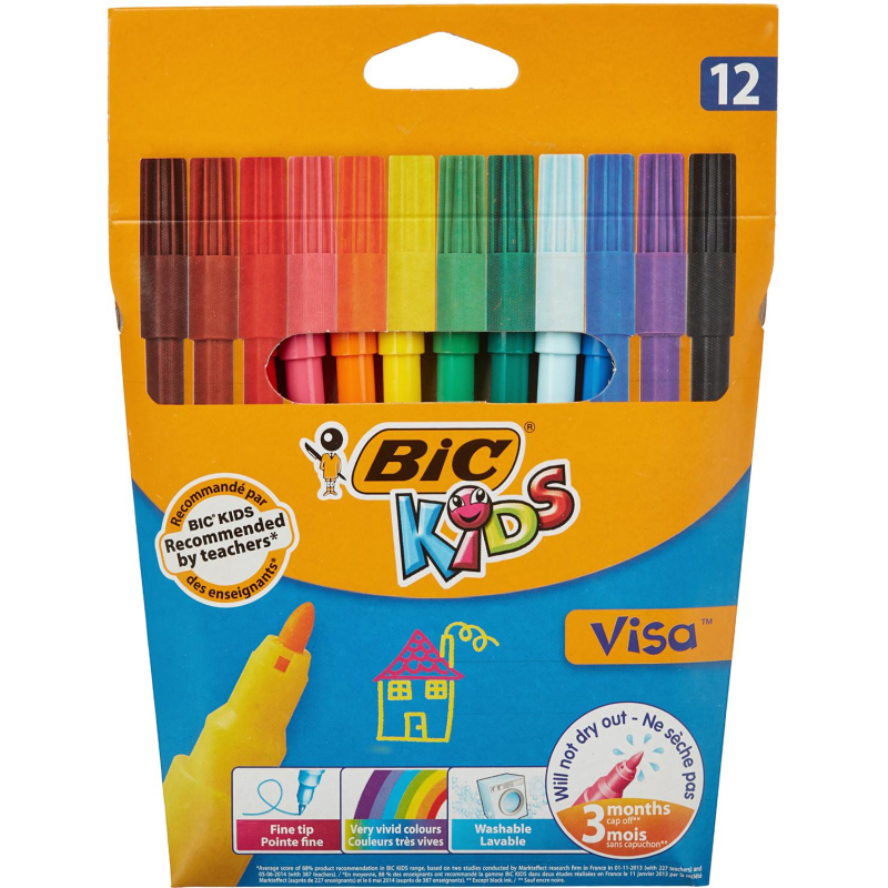 Фломастеры 12цв., Bic, 888695 - фото 1