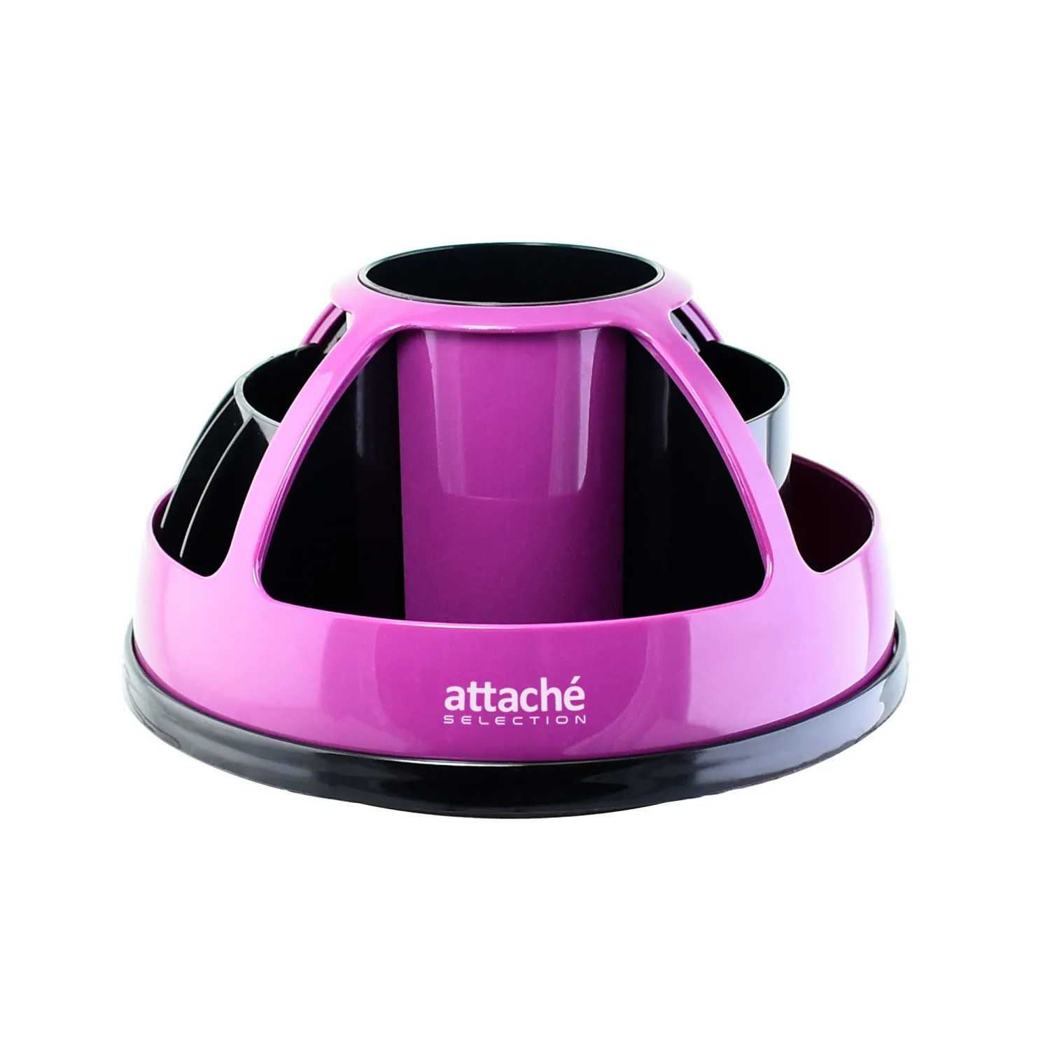 Набор настольный Attache Selection для канц мелочей черный/фуксия 360 - фото 2