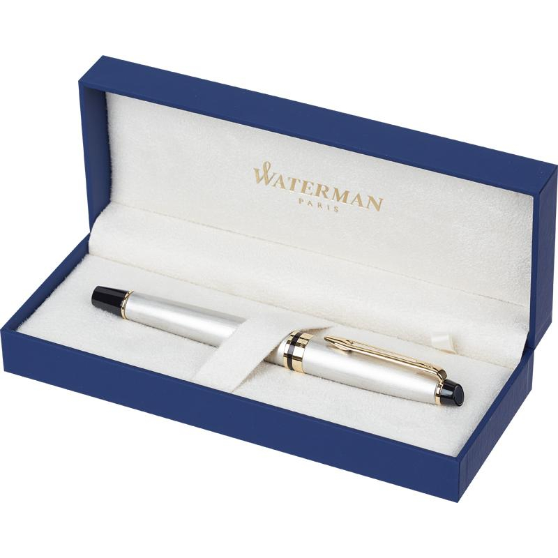 Ручка перьевая  WATERMAN EXPERT  сталь с позол., тонк., чернила син - фото 4