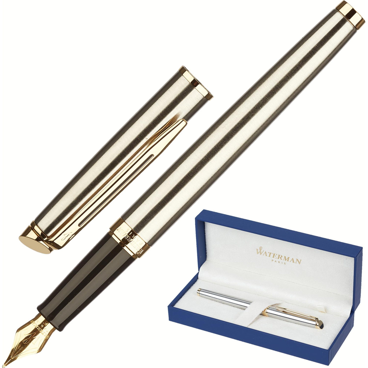Ручка перьевая WATERMAN HEMISPHERE GT S0920310, сталь, cиний ст, 0,5мм - фото 2