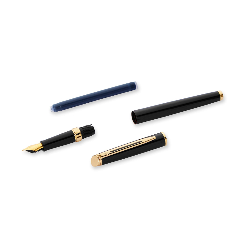 Ручка перьевая WATERMAN HEMISPHERE  S0920610 черн лак с позол,чернила син - фото 4