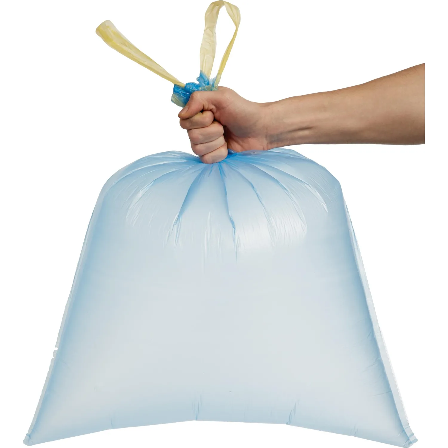 Мешки для мусора ПНД 35л 12мкм 15шт/рул синие 50х60см Luscan Bio с зав - фото 3