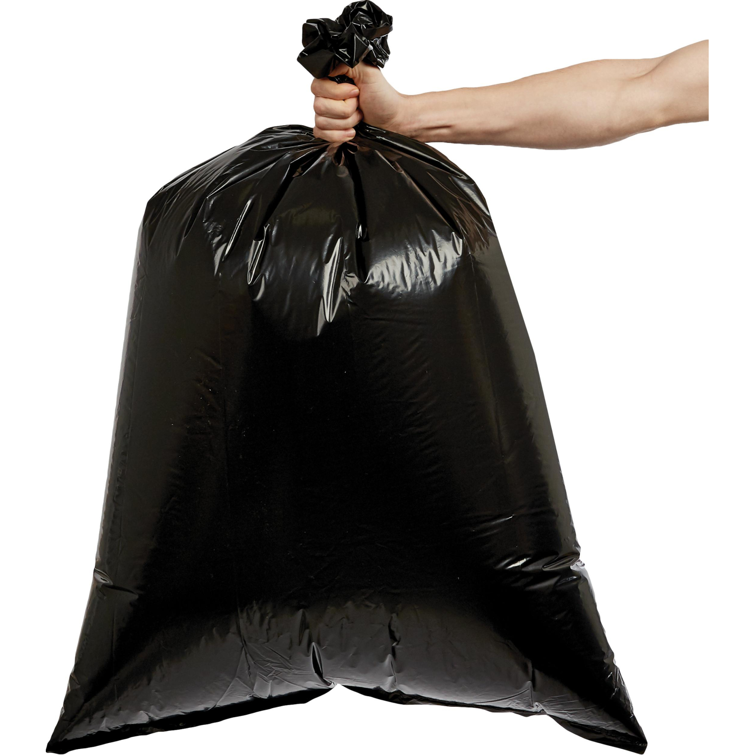 Мешки для мусора ПВД 120л 55мкм 5шт/уп черные 70x110см Luscan - фото 3