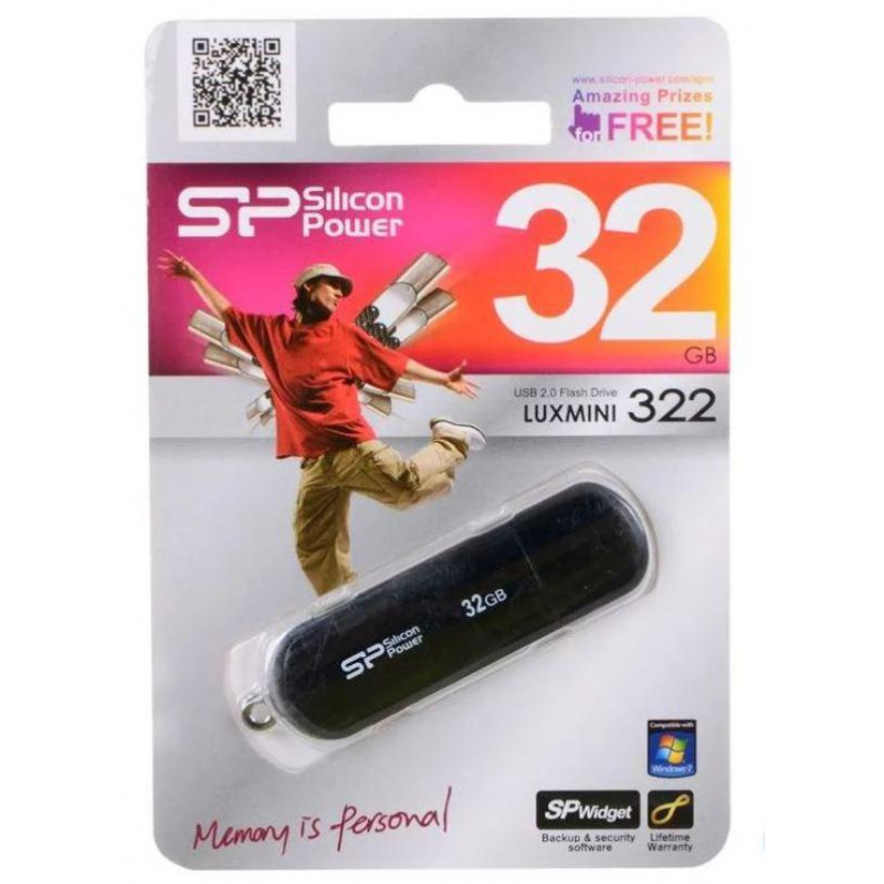Флеш-память Silicon Power LuxMini 322, 32Gb, USB 2.0, чер, SP032GBUF2322V1K - фото 3
