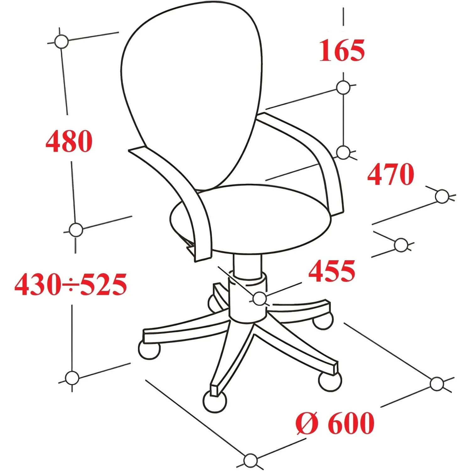 Кресло ТП 304 сетка/ткань,синий/черный,пластик - фото 6