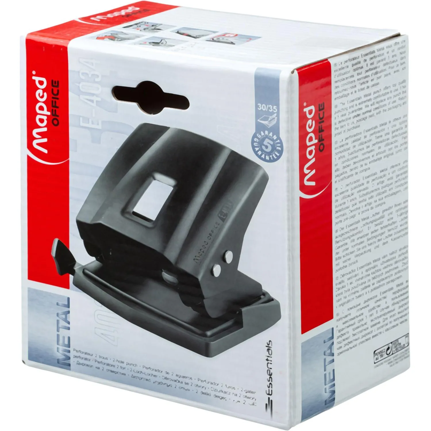 Дырокол Maped ESSENTIALS METAL до 30-35 листов,металл,черный,403411 - фото 3
