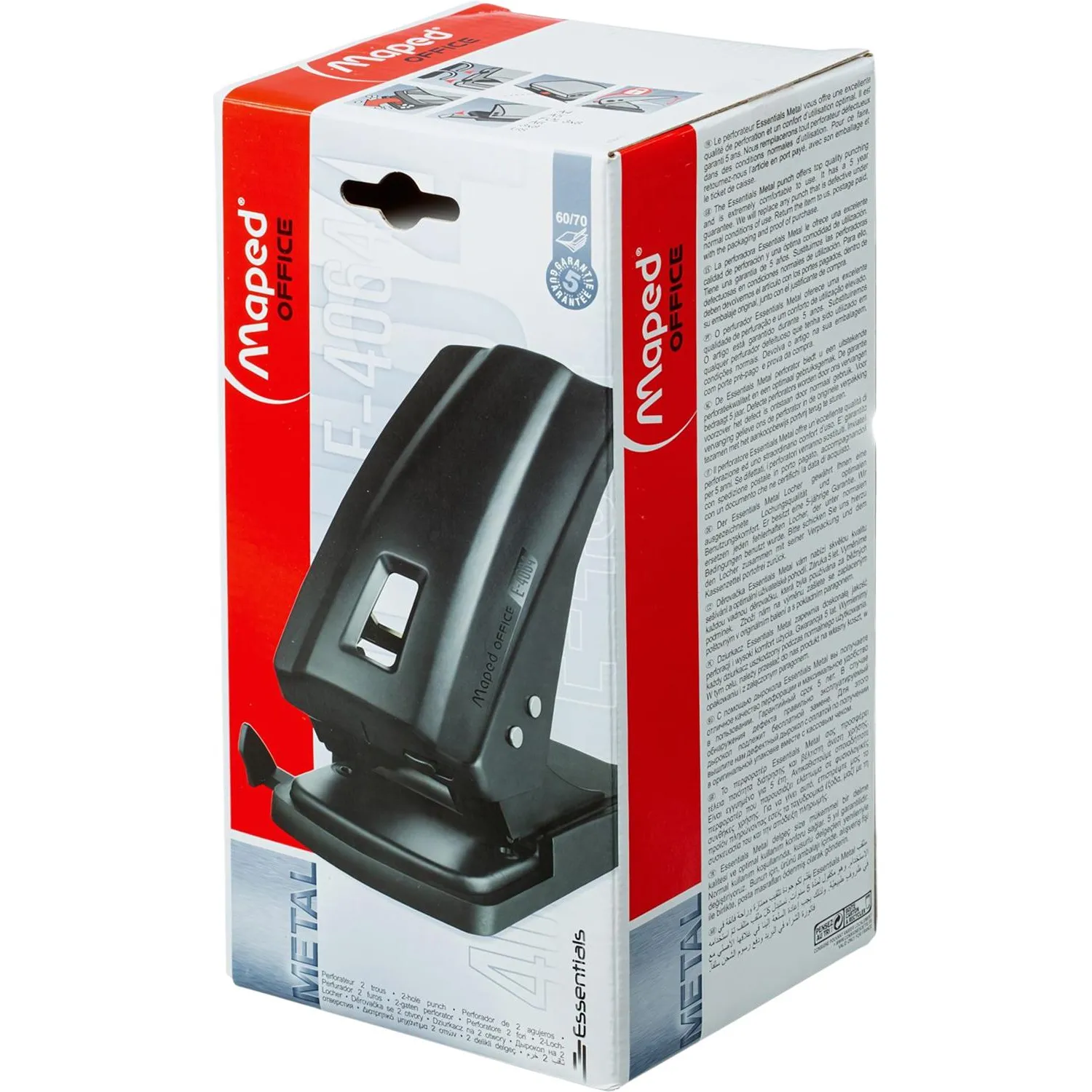 Дырокол Maped ESSENTIALS METAL до 60-70 листов,металл,черный,406411 - фото 3