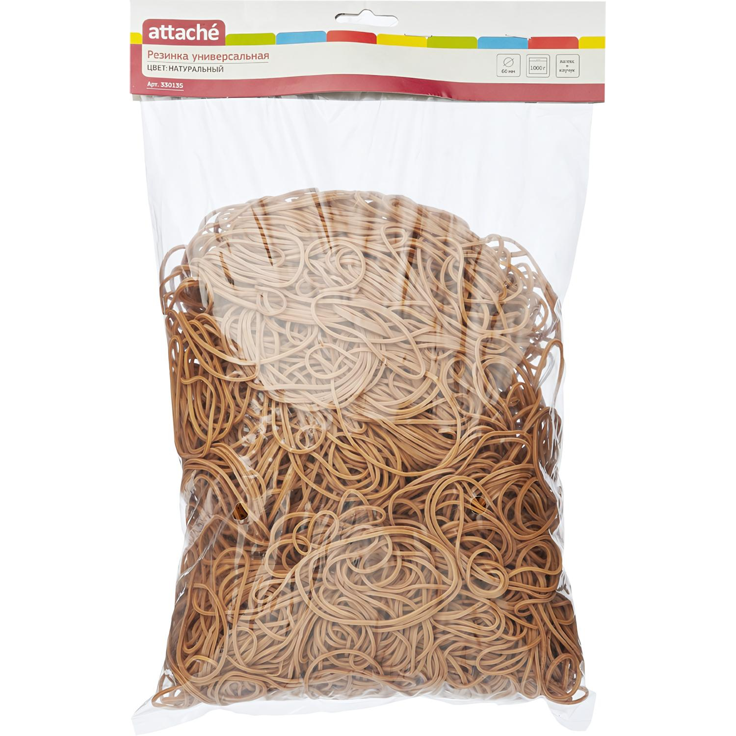 Резинка универсальная 1000г диам.60мм цвет натуральный - фото 2
