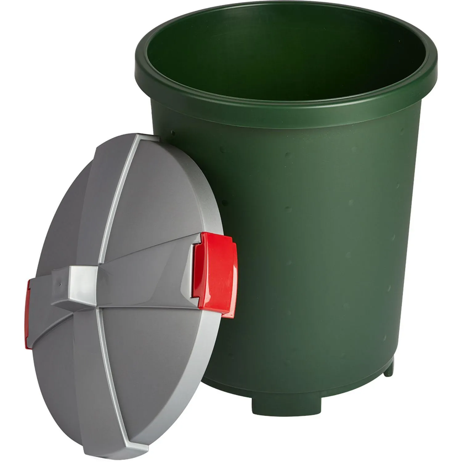 Бак для отходов 45л пластик, зеленый для пищ./непищ. прод.крышка-защелки - фото 2