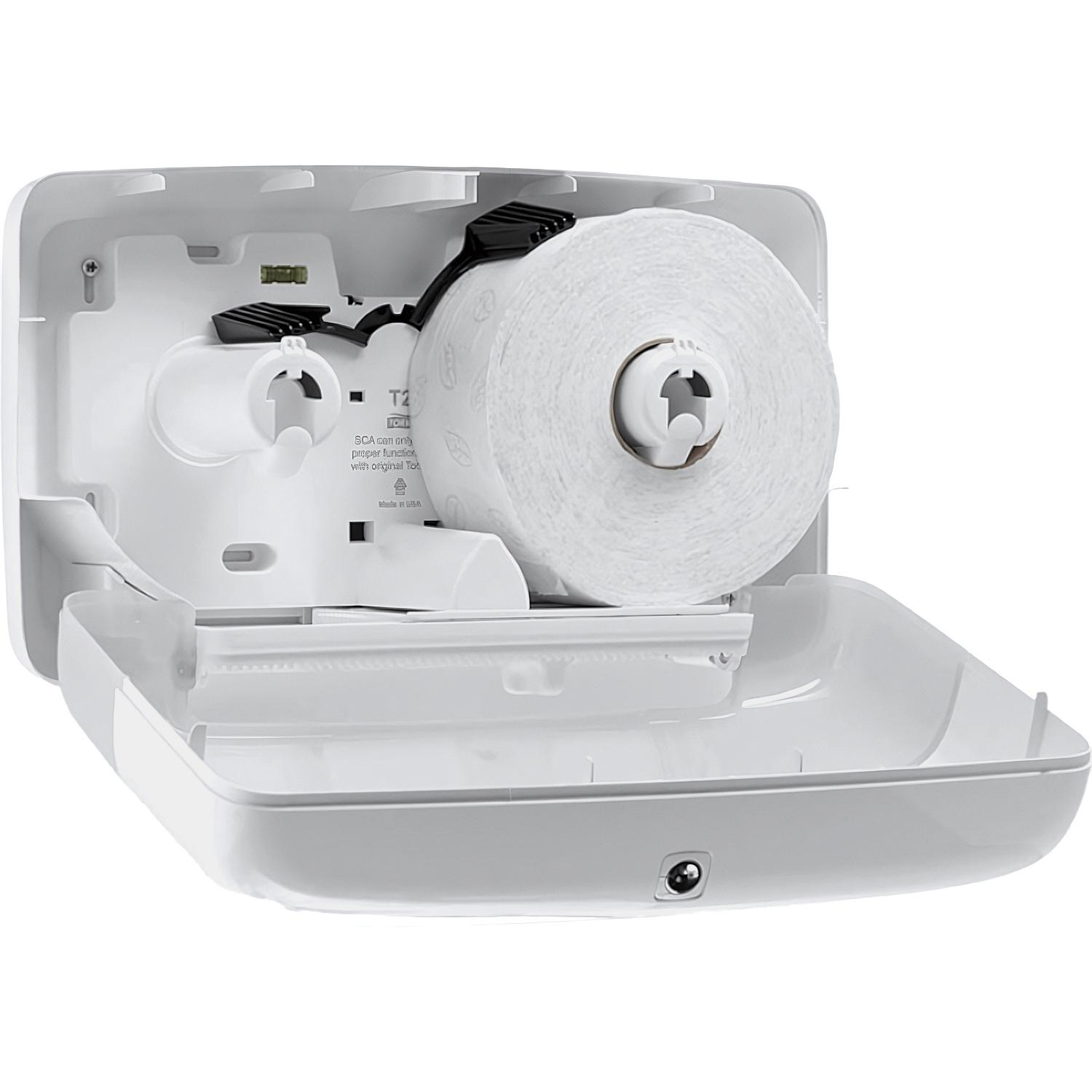 Диспенсер для туалетной бумаги Tork Т2 в мини-рул. 555500 белый Диспенсер для туалетной бумаги Tork Т2 в мини-рул. 555500 белый - фото 2
