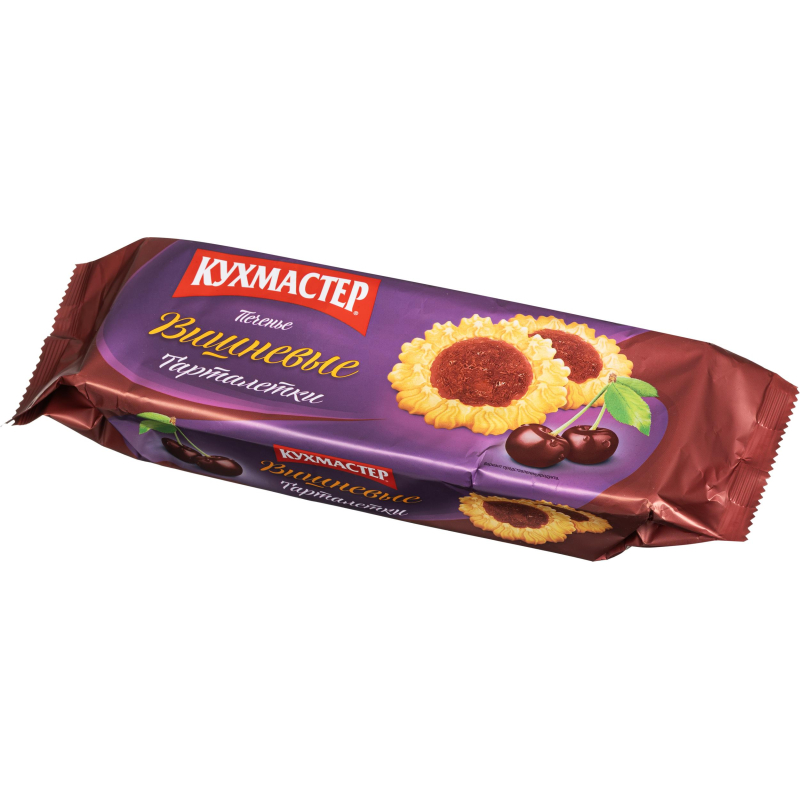 Печенье сдобное Кухмастер Тарталетки вишневые 240г - фото 5