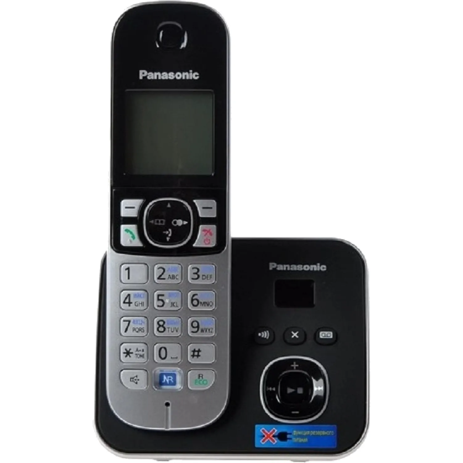 Радиотелефон Panasonic KX-TG6821RUB черный - фото 2