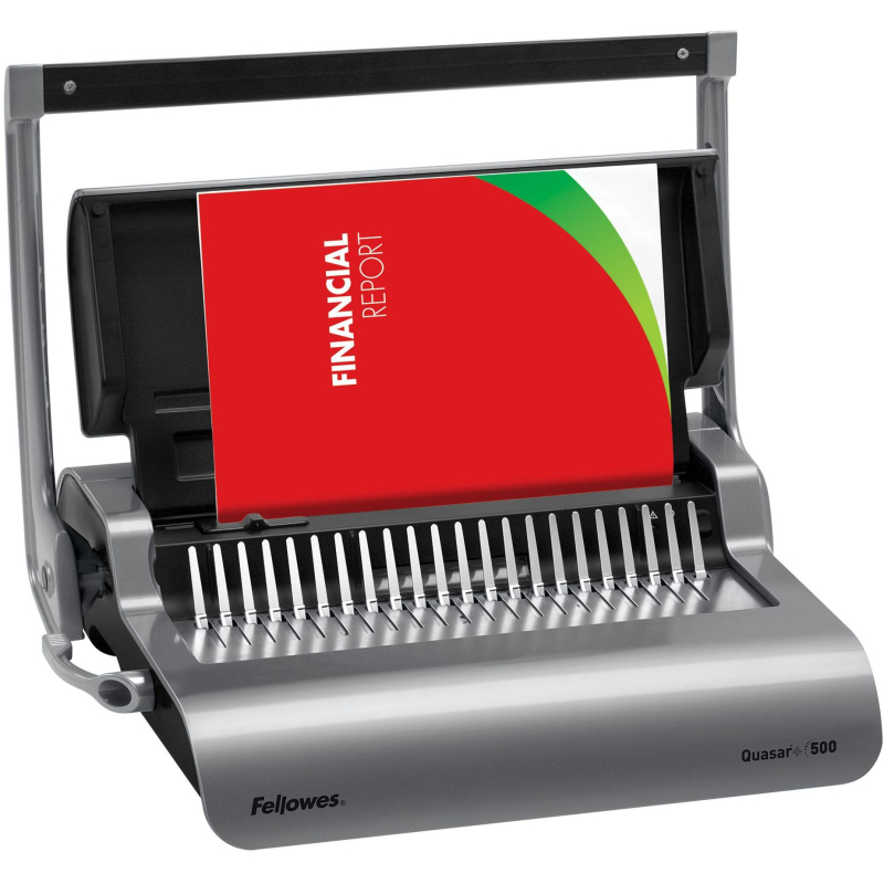 Брошюровщик Fellowes Quasar+, А4, 25л./500л., пл.пруж. - фото 1